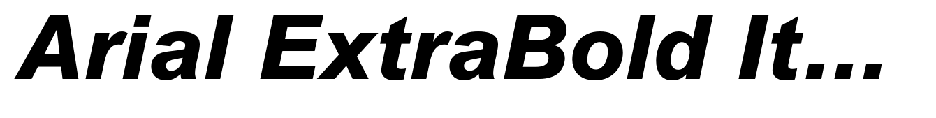 Arial ExtraBold Italic